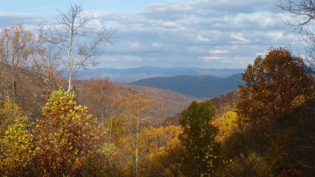 Leaf lookers will love our display of Autumn colors in the NC Blue Ridge Mountains
