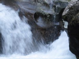 Heart in the waterfall at Midnight Hole in the GSMNP